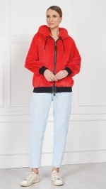 Бомбер из меха норки