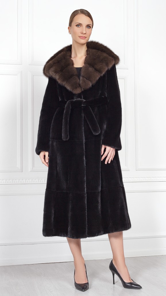 Шуба из меха норки