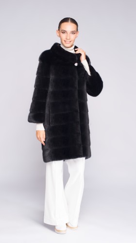 Шуба из меха норки