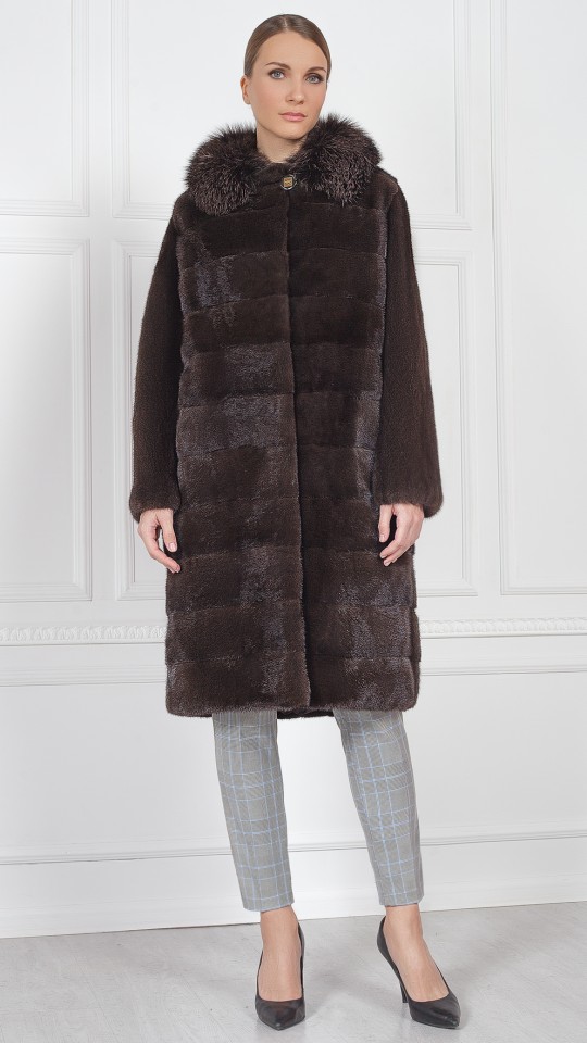 Шуба из меха норки