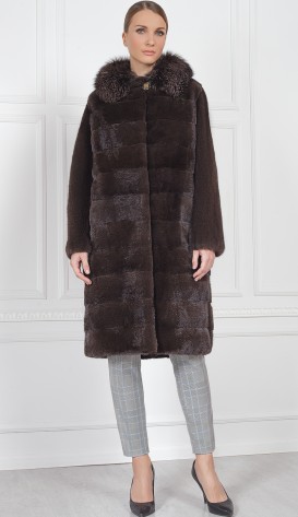 Шуба из меха норки