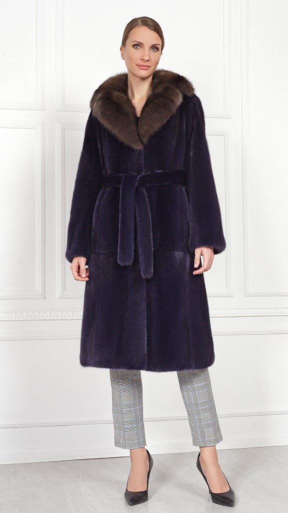 Шуба из меха норки