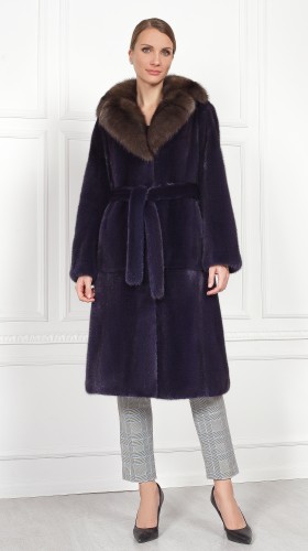 Шуба из меха норки