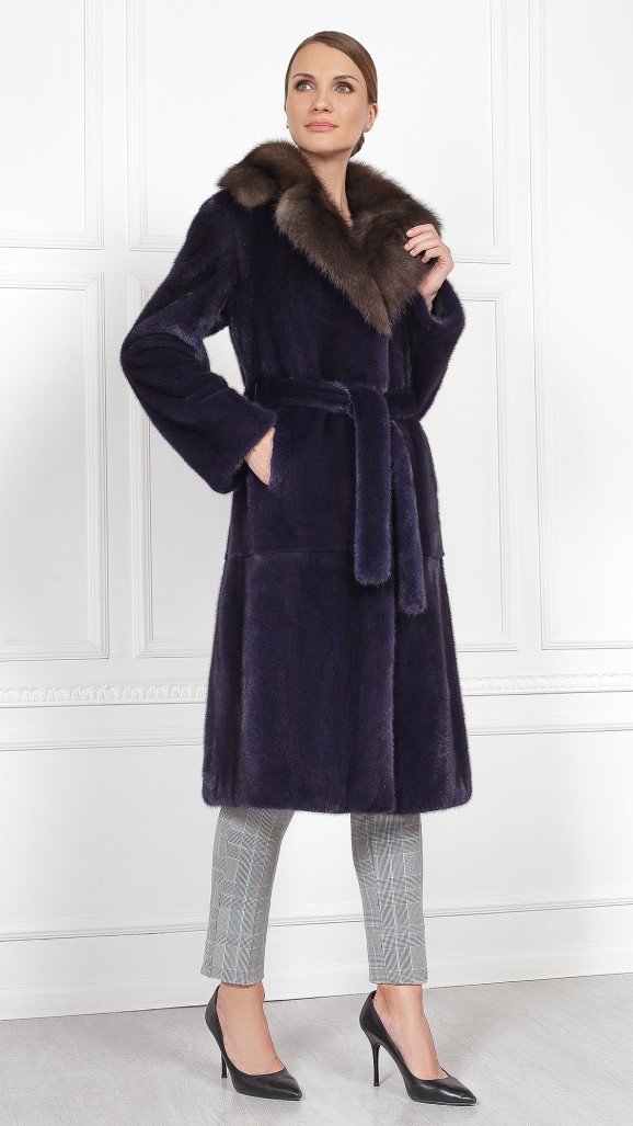 Шуба из меха норки