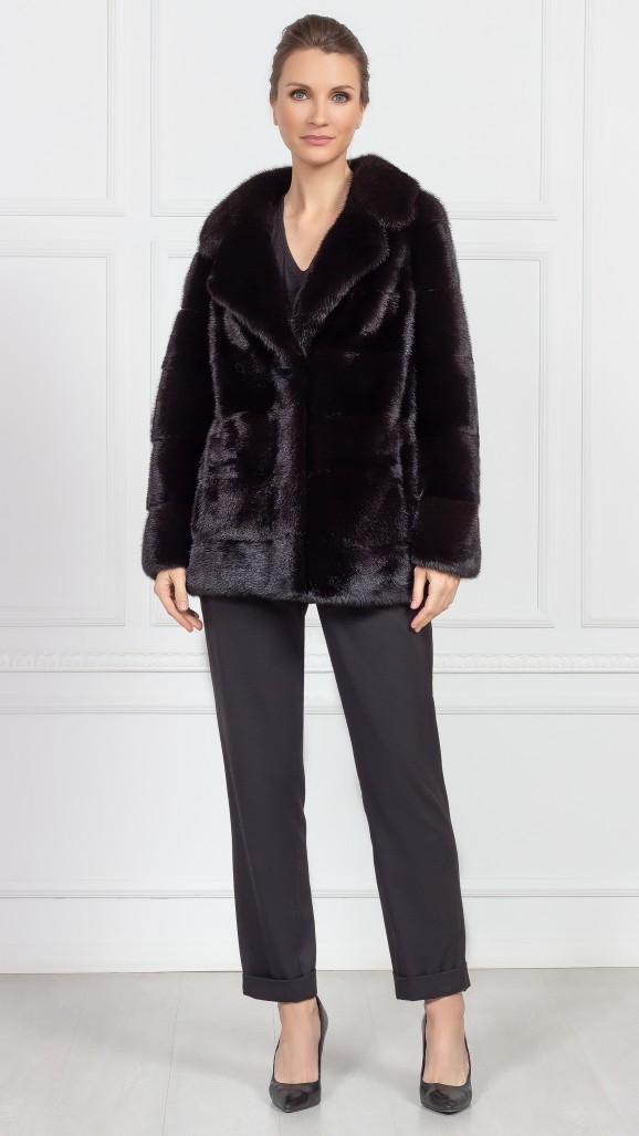 Шуба из меха норки
