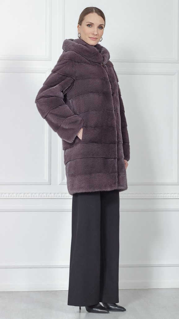 Шуба из меха норки