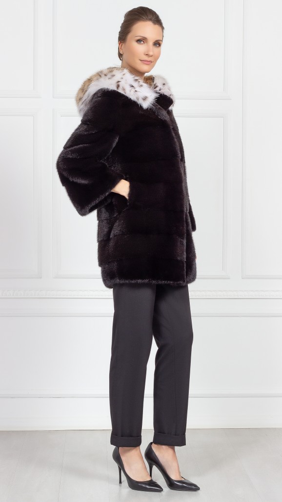 Шуба из меха норки