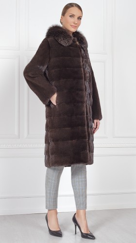 Шуба из меха норки