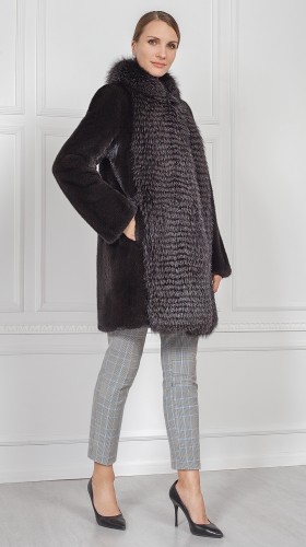 Шуба из меха норки