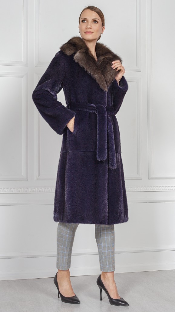 Шуба из меха норки