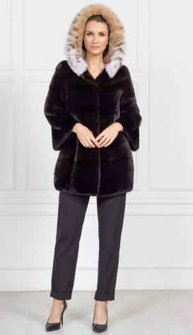 Шуба из меха норки
