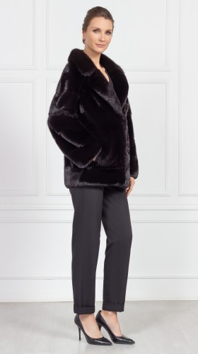 Шуба из меха норки
