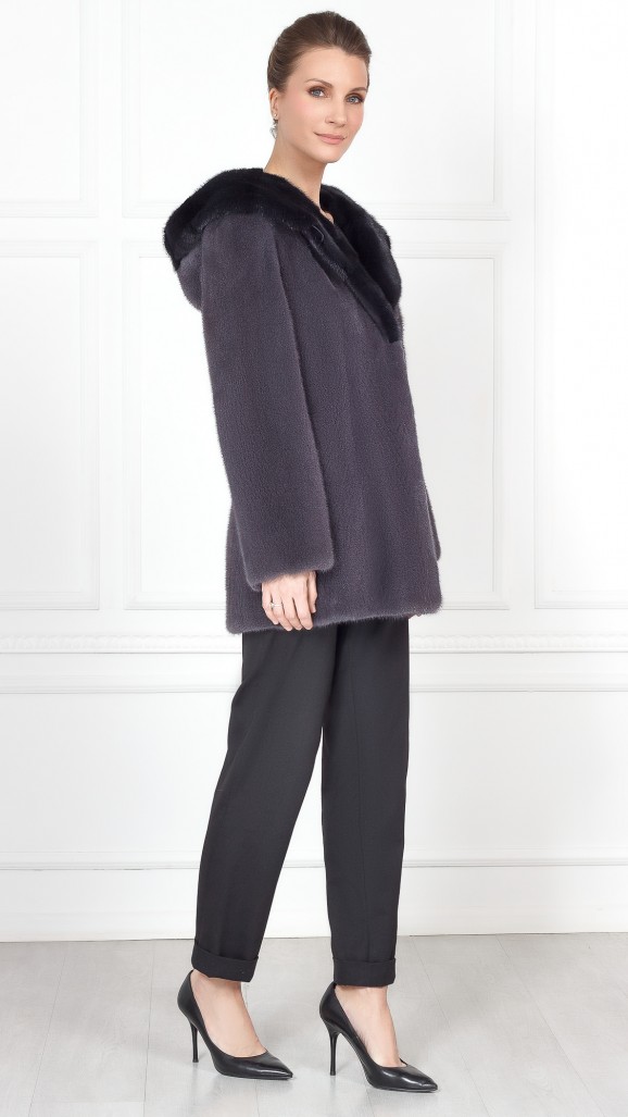 Шуба из меха норки