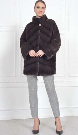 Шуба из меха норки