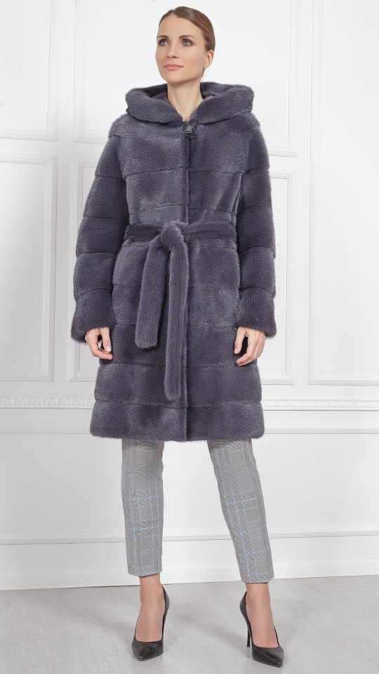 Шуба из меха норки