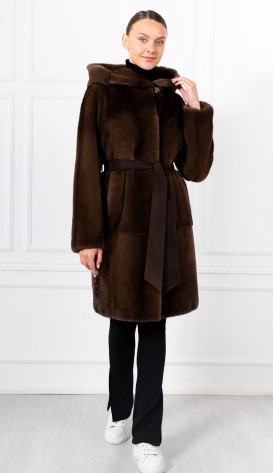 Шуба из меха норки