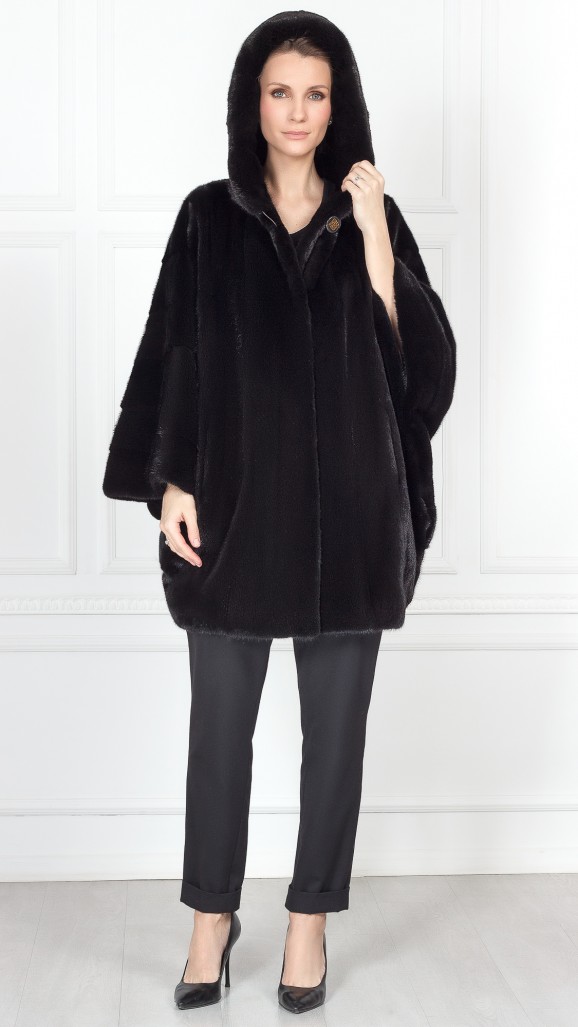 Накидка из меха норки