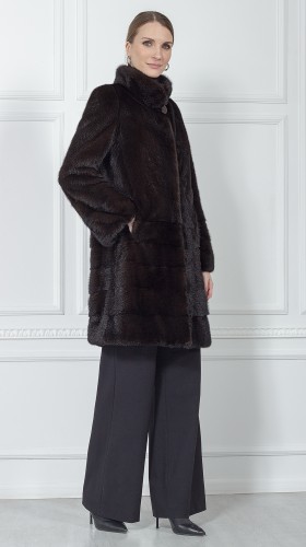 Шуба из меха норки