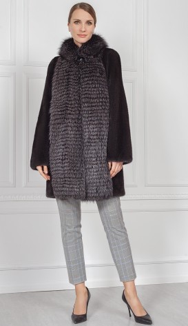 Шуба из меха норки