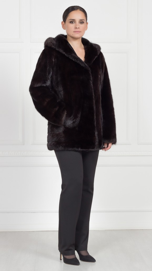 Шуба из меха норки
