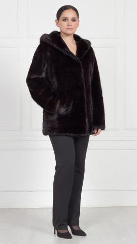 Шуба из меха норки