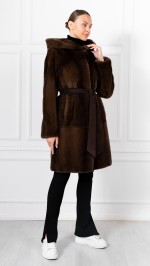 Шуба из меха норки