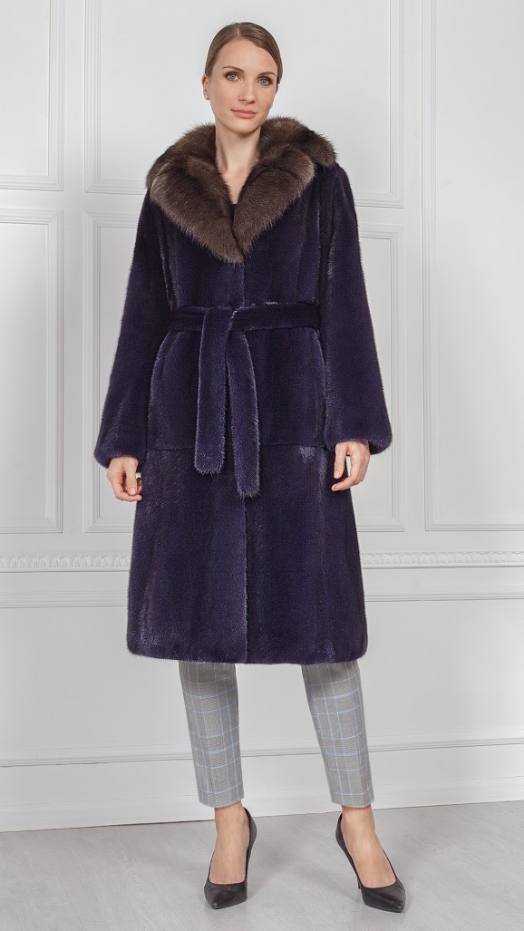 Шуба из меха норки