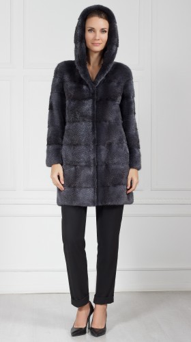 Шуба из меха норки