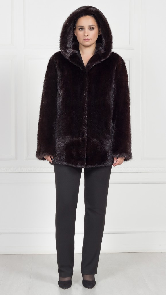 Шуба из меха норки