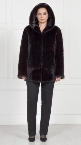 Шуба из меха норки