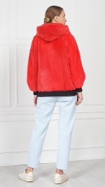 Бомбер из меха норки